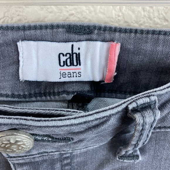 Cabi Zipper Detail Gray Skinny Jeans Style 5167  [221] - Picture 4 of 4